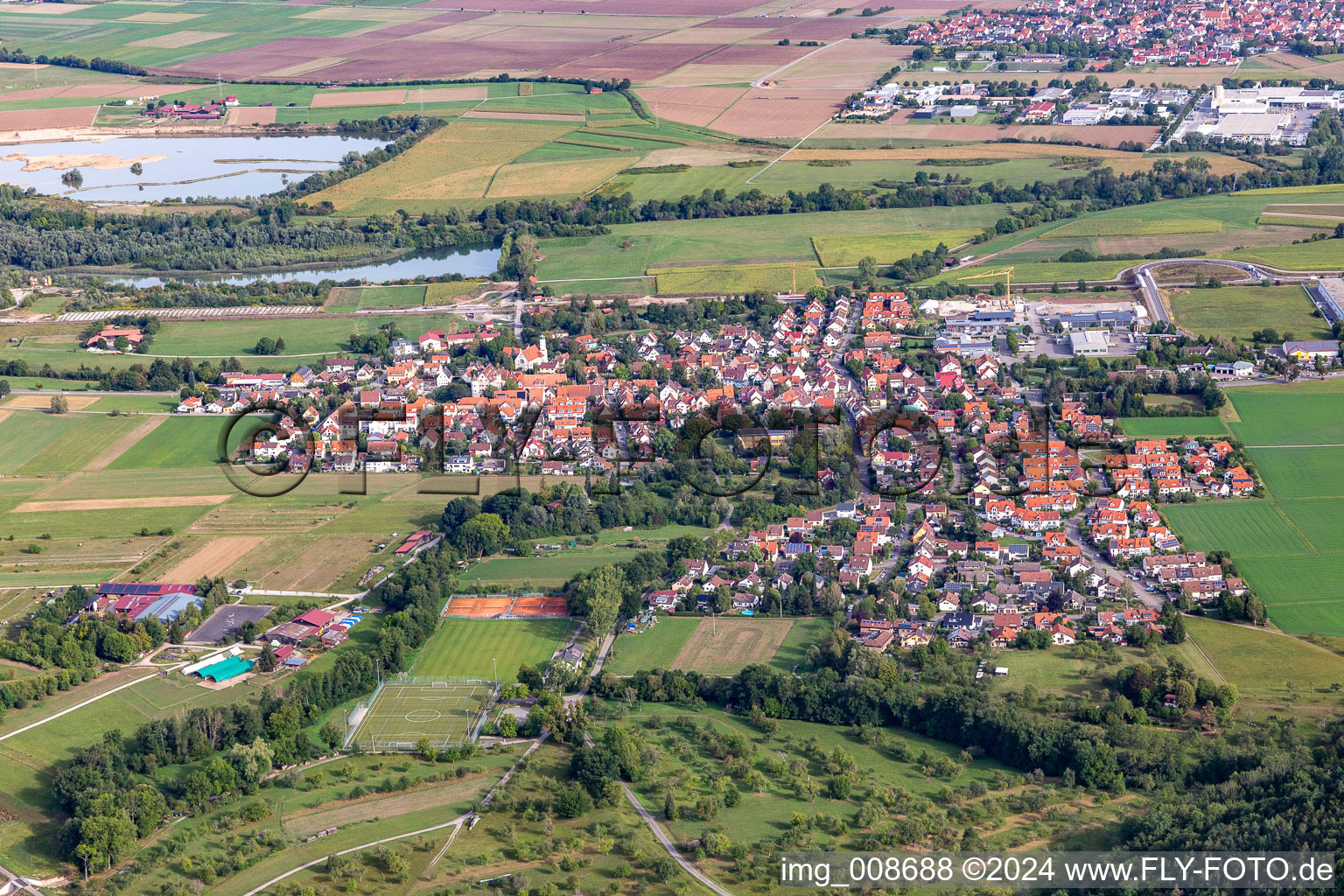 Vue aérienne de Quartier Bühl in Tübingen dans le département Bade-Wurtemberg, Allemagne