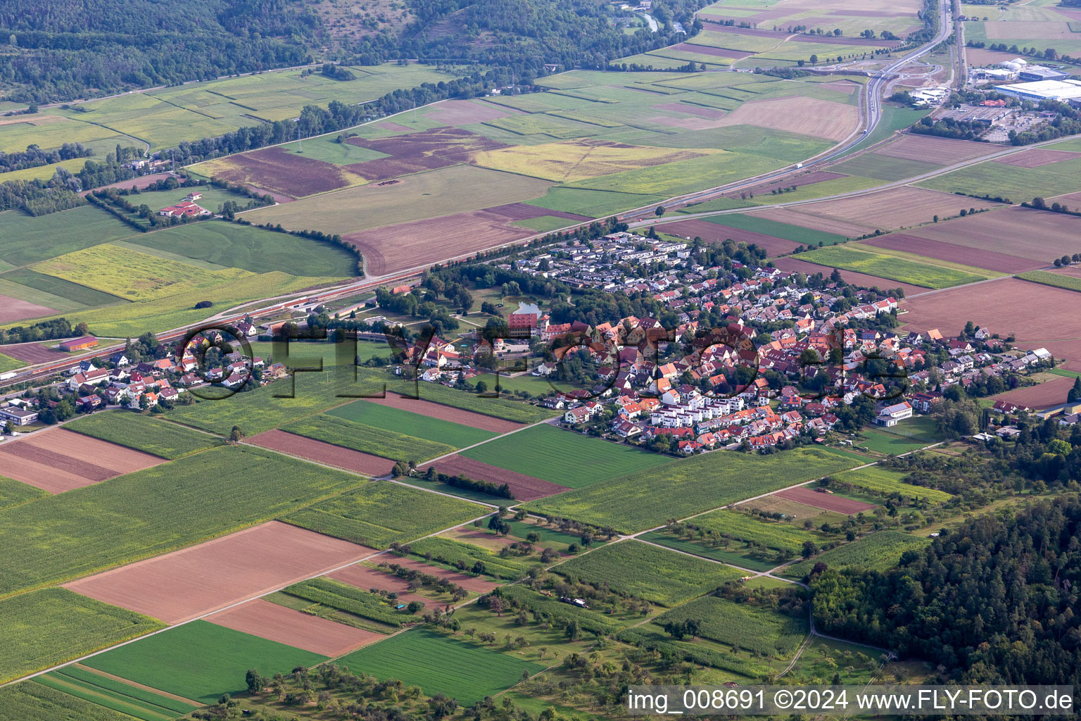 Vue aérienne de Vue ville du quartier Kilchberg à le quartier Kilchberg in Tübingen dans le département Bade-Wurtemberg, Allemagne