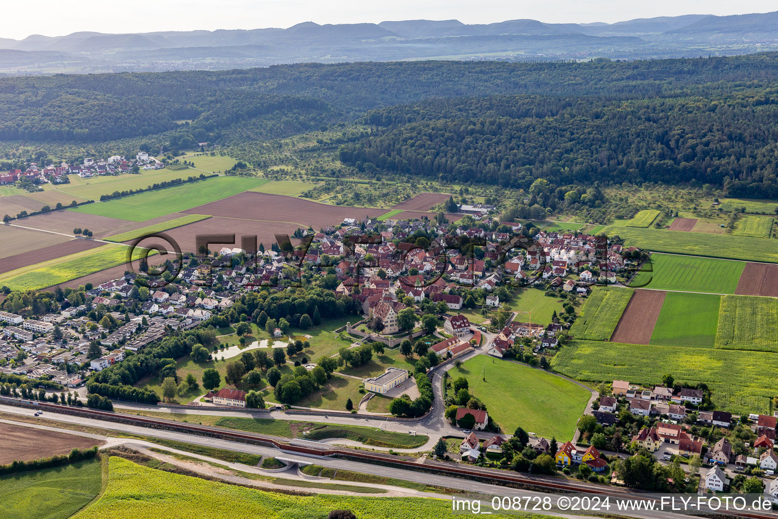 Vue aérienne de Quartier Kilchberg in Tübingen dans le département Bade-Wurtemberg, Allemagne