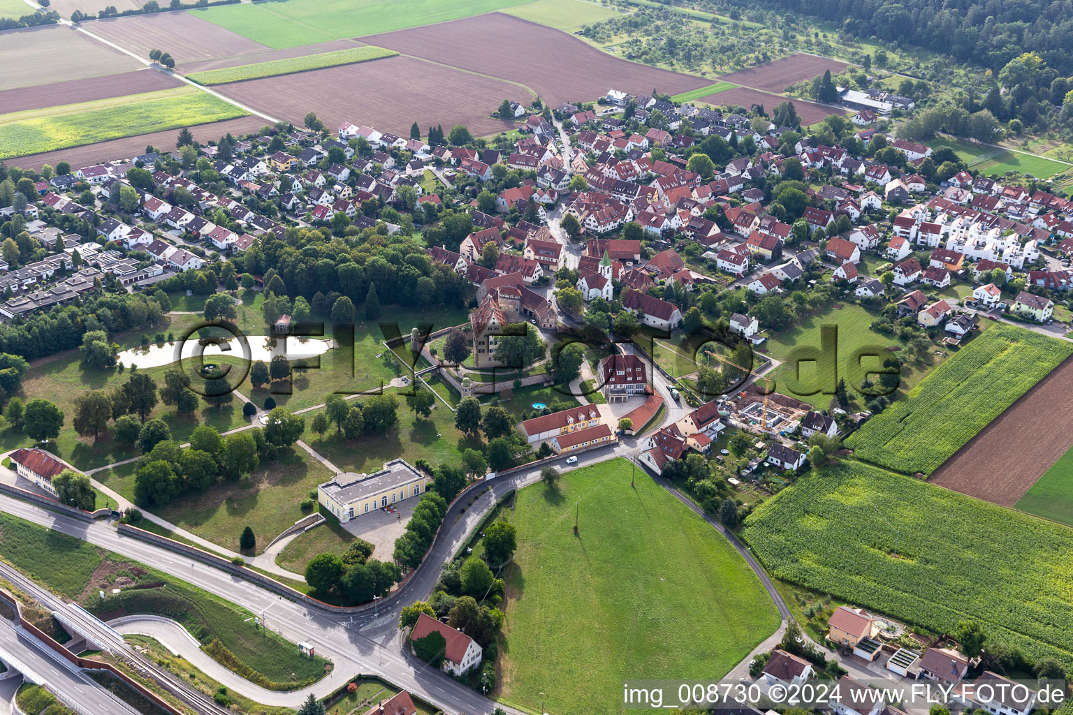 Vue aérienne de Quartier Kilchberg in Tübingen dans le département Bade-Wurtemberg, Allemagne