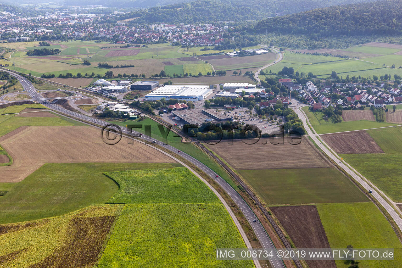 Photographie aérienne de Weilheim dans le département Bade-Wurtemberg, Allemagne