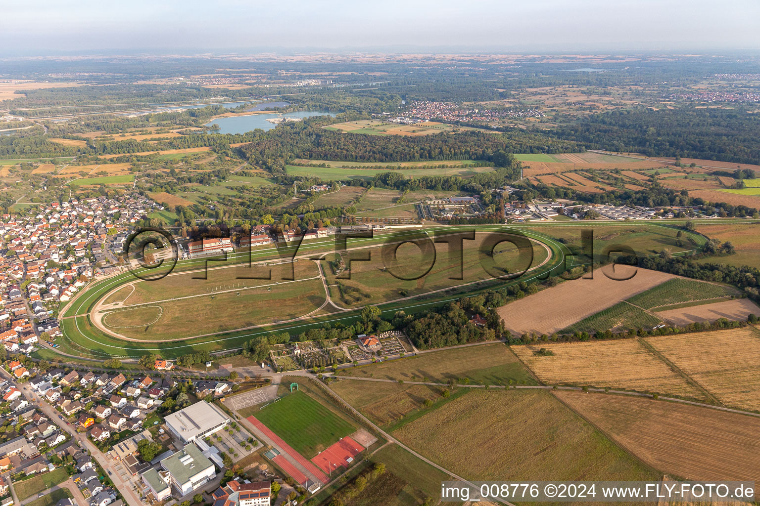 Photographie aérienne de Piste à Iffezheim dans le département Bade-Wurtemberg, Allemagne