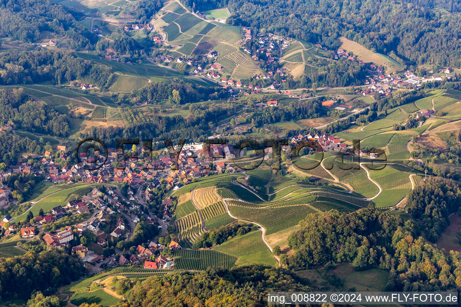 Vue aérienne de Sasbachwalden dans le département Bade-Wurtemberg, Allemagne