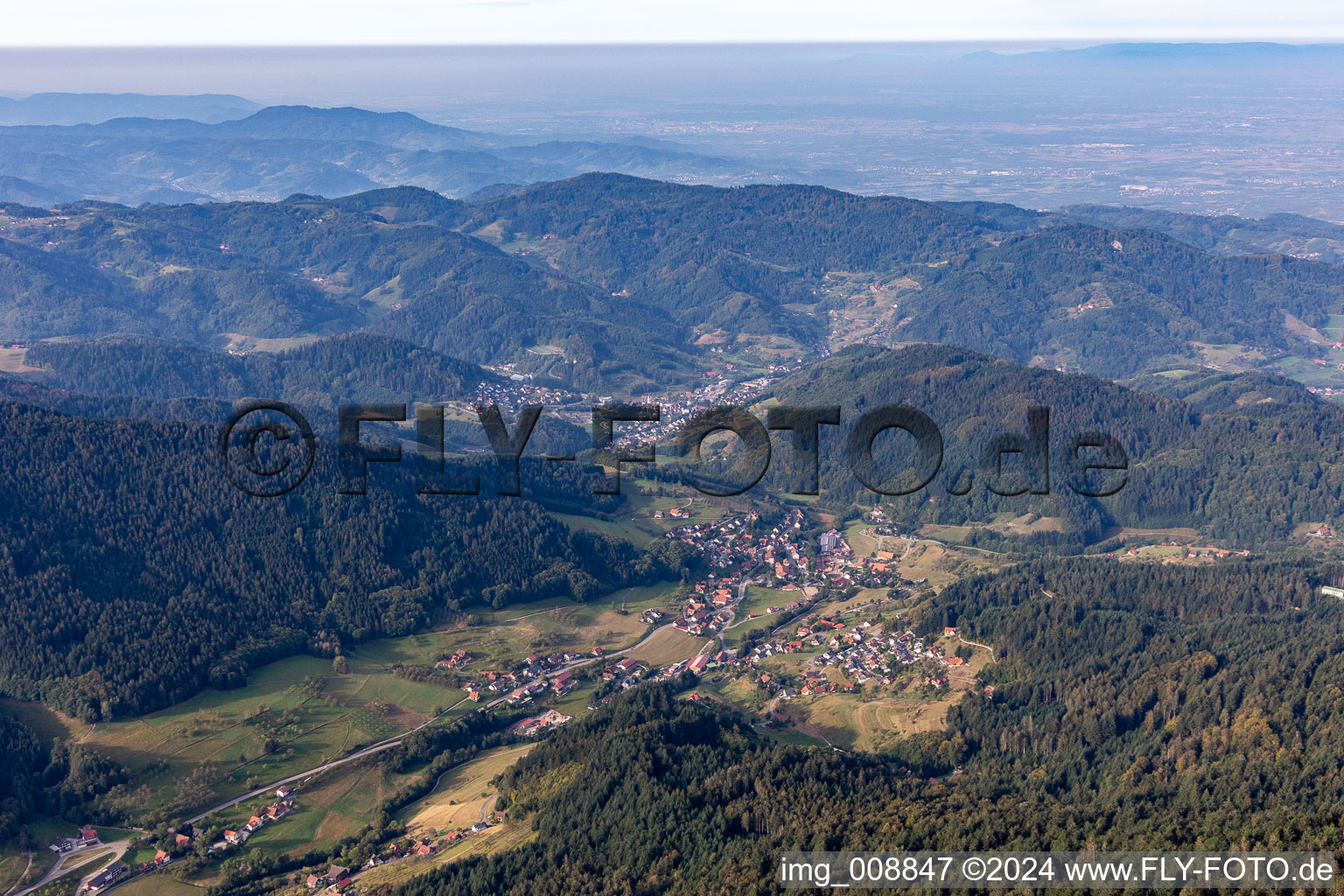 Vue oblique de Seebach dans le département Bade-Wurtemberg, Allemagne