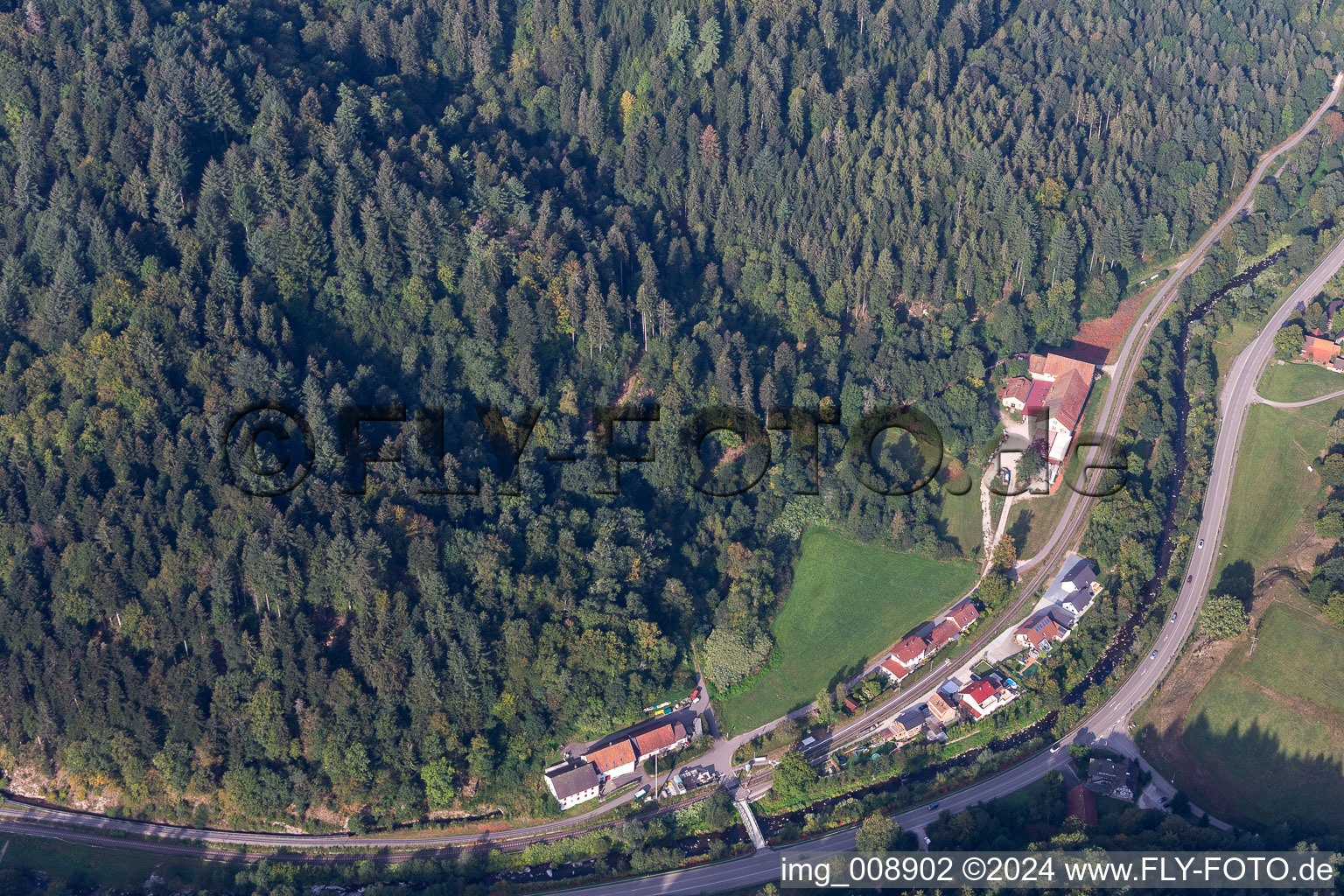 Vue aérienne de Huber à Lautenbach dans le département Bade-Wurtemberg, Allemagne