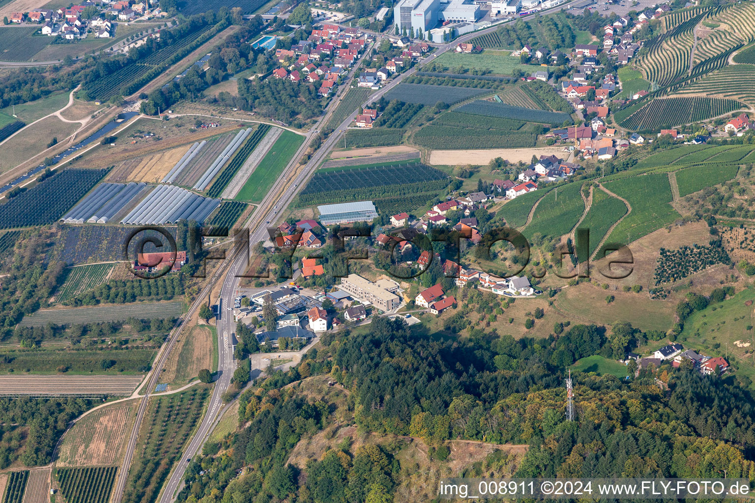 Vue aérienne de Vorder-Winterbach à Lautenbach dans le département Bade-Wurtemberg, Allemagne