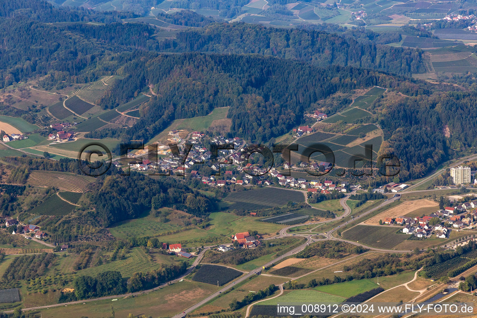 Vue aérienne de Albersbach dans le département Bade-Wurtemberg, Allemagne