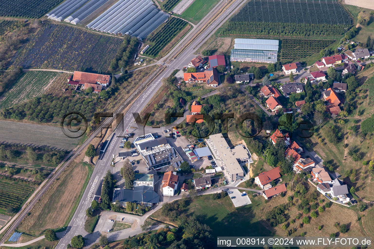 Vue aérienne de Vorder-Winterbach à Lautenbach dans le département Bade-Wurtemberg, Allemagne