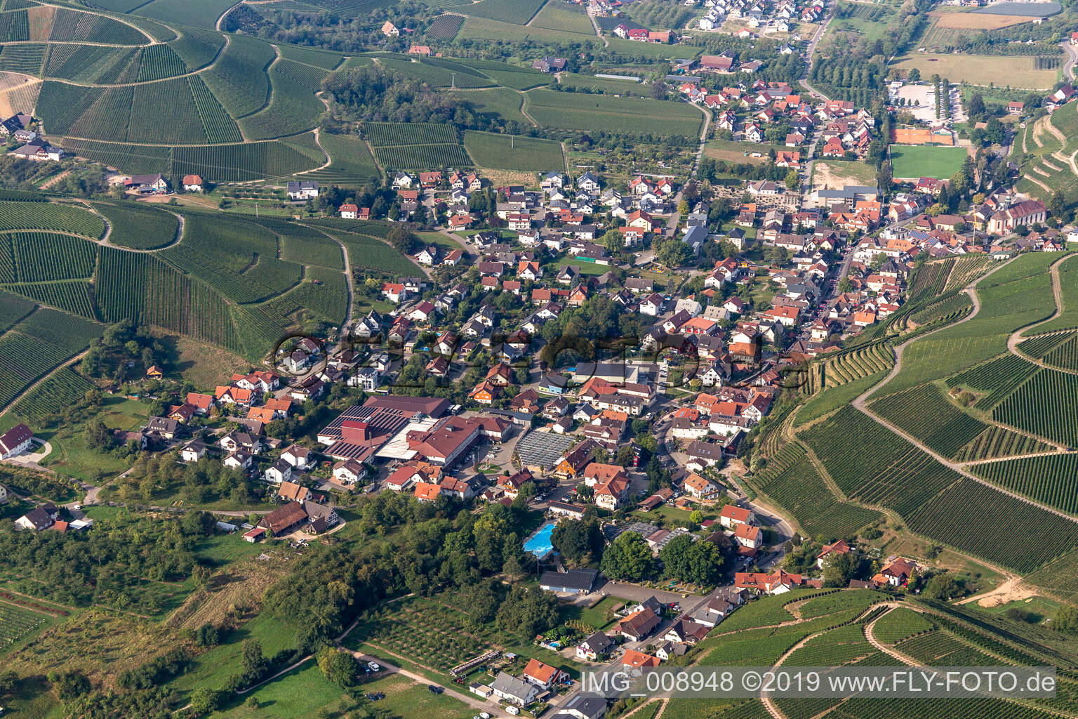 Photographie aérienne de Durbach dans le département Bade-Wurtemberg, Allemagne