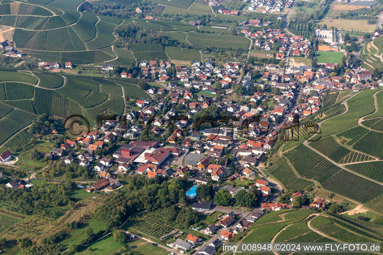 Vue aérienne de Quartier Heimbach in Durbach dans le département Bade-Wurtemberg, Allemagne