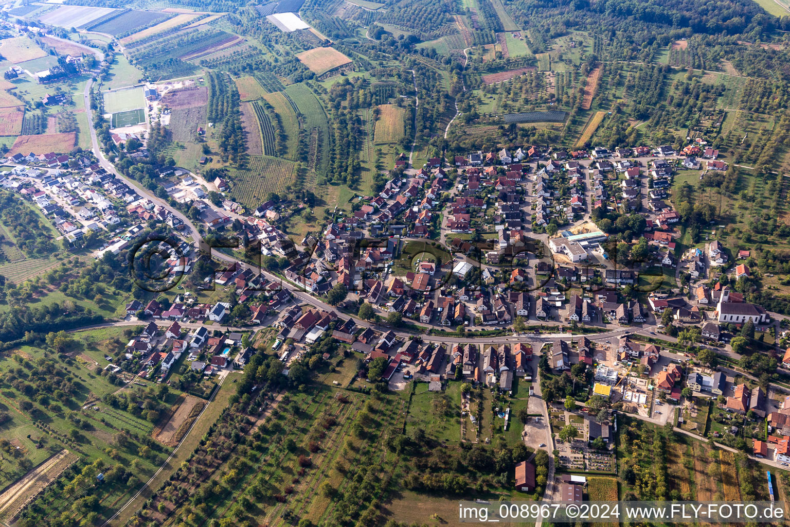 Photographie aérienne de Quartier Ebersweier in Durbach dans le département Bade-Wurtemberg, Allemagne