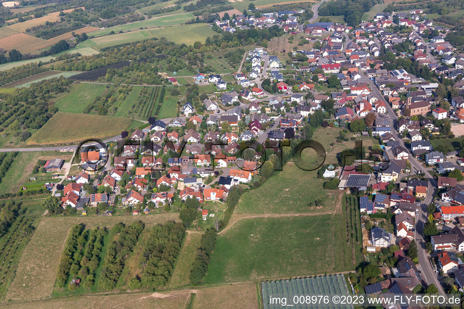 Quartier Nesselried in Appenweier dans le département Bade-Wurtemberg, Allemagne d'en haut