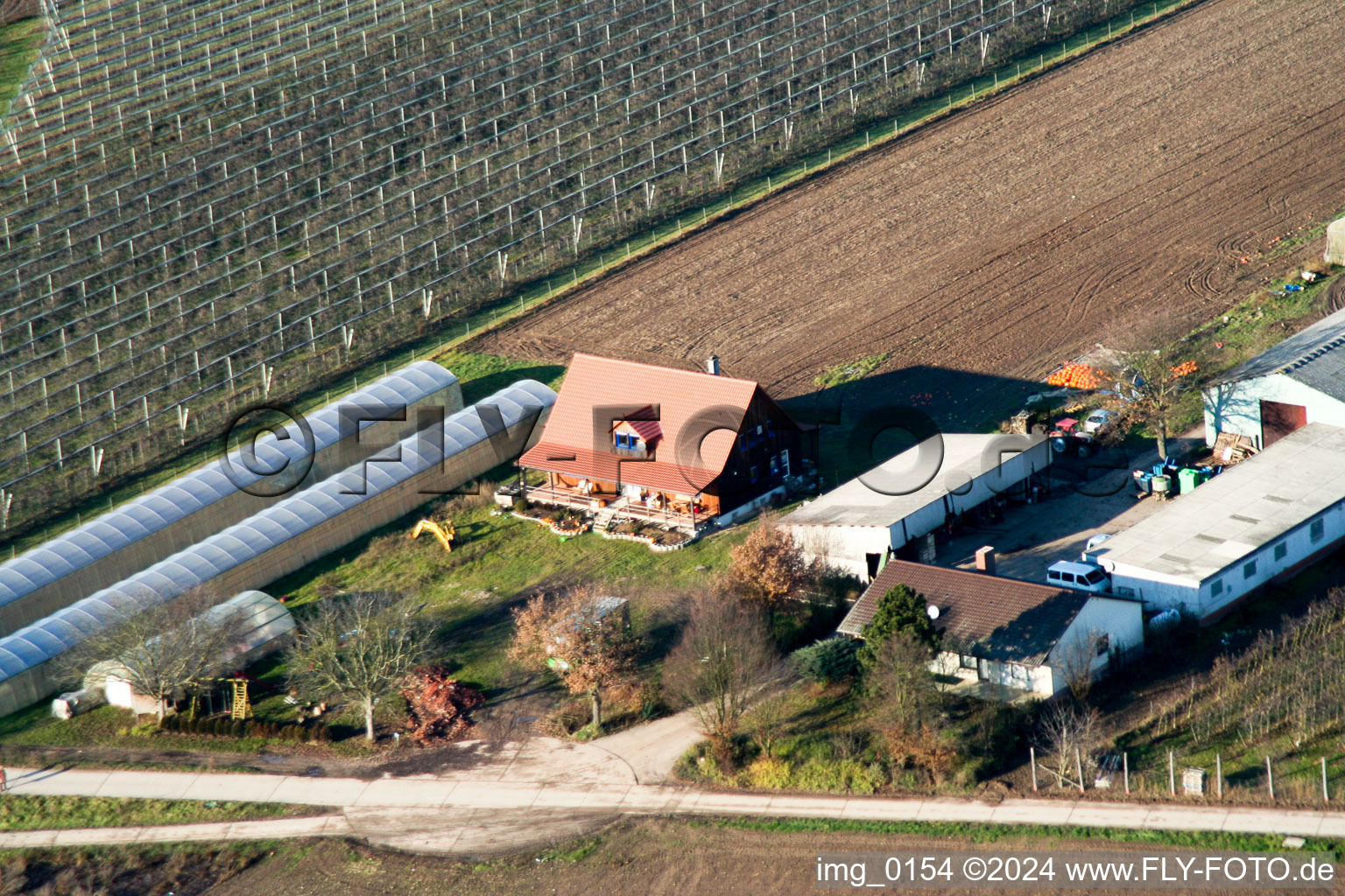 Vue aérienne de À l'ouest de Zapf à Kandel dans le département Rhénanie-Palatinat, Allemagne