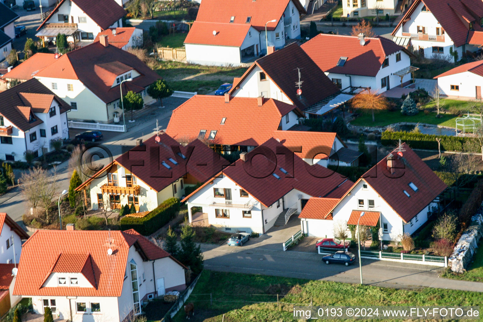 Hatzenbühl dans le département Rhénanie-Palatinat, Allemagne du point de vue du drone