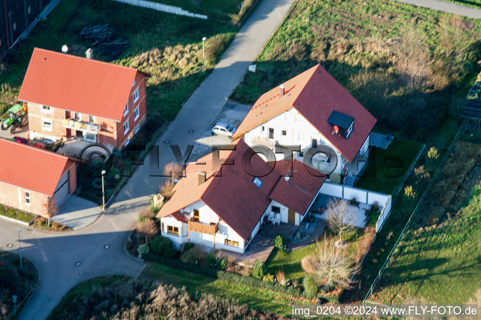 Vue oblique de Hatzenbühl dans le département Rhénanie-Palatinat, Allemagne