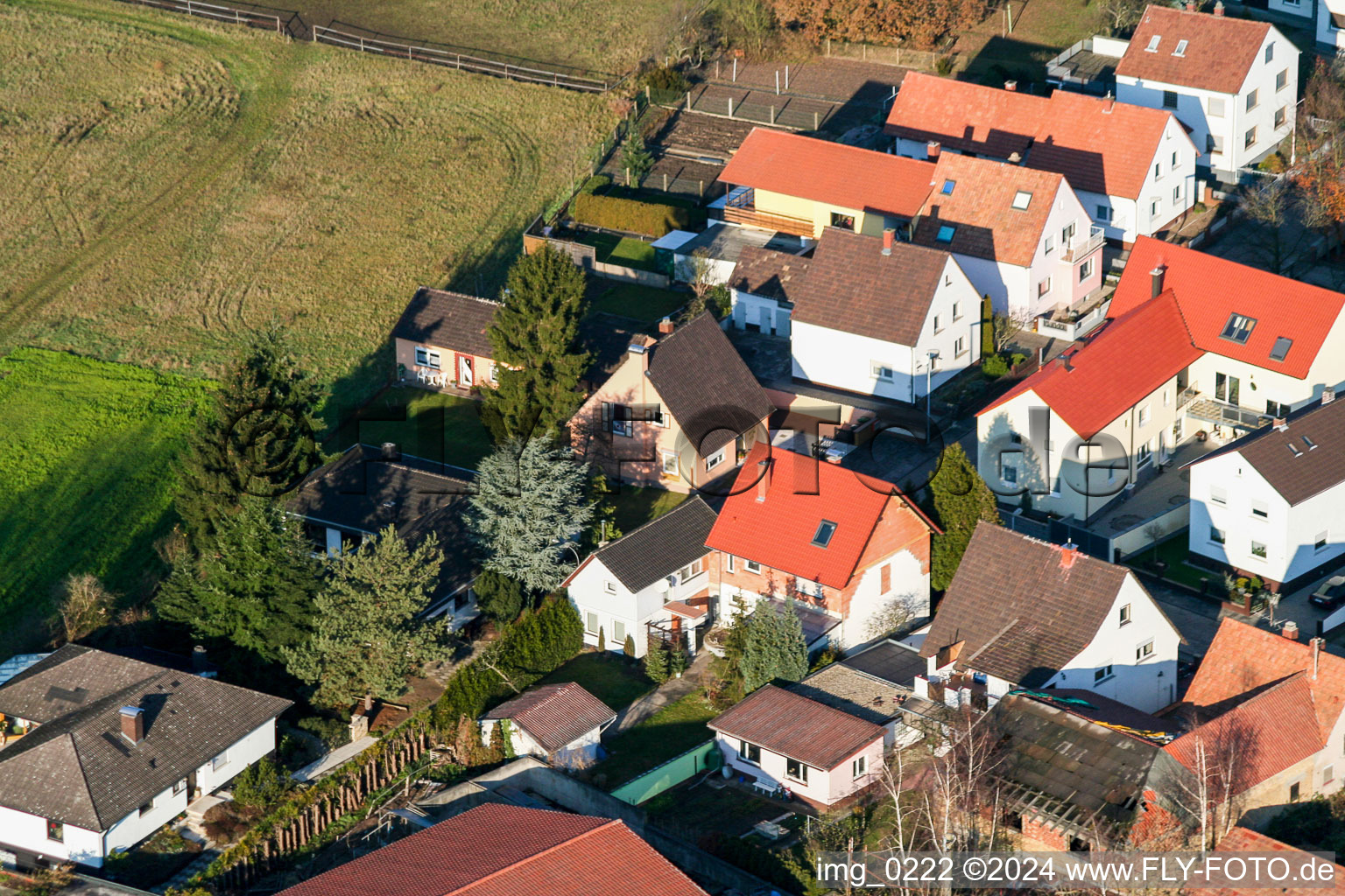 Industriestraße Bauernwaldstr à Rheinzabern dans le département Rhénanie-Palatinat, Allemagne d'en haut