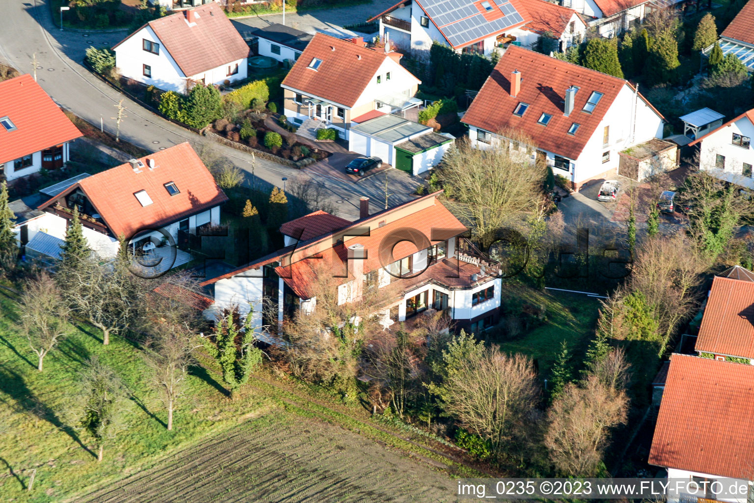 Photographie aérienne de Nouvelle zone de développement au Tongruben à Rheinzabern dans le département Rhénanie-Palatinat, Allemagne