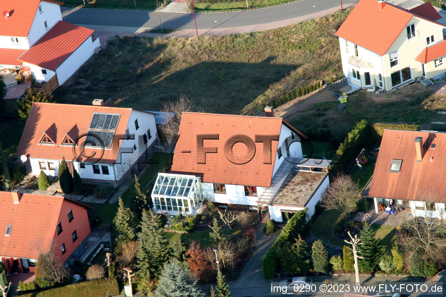 Image drone de Nouvelle zone de développement au Tongruben à Rheinzabern dans le département Rhénanie-Palatinat, Allemagne
