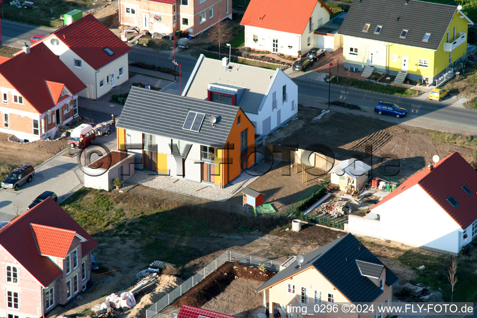 Photographie aérienne de Nouvelle zone de développement au Tongruben à Rheinzabern dans le département Rhénanie-Palatinat, Allemagne