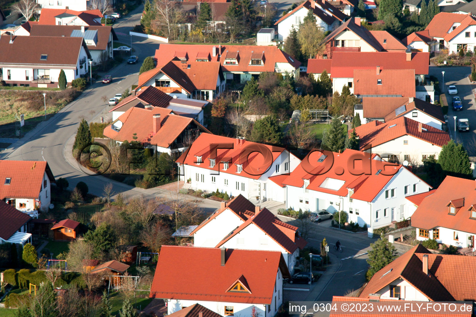Nouvelle zone de développement au Tongruben à Rheinzabern dans le département Rhénanie-Palatinat, Allemagne hors des airs