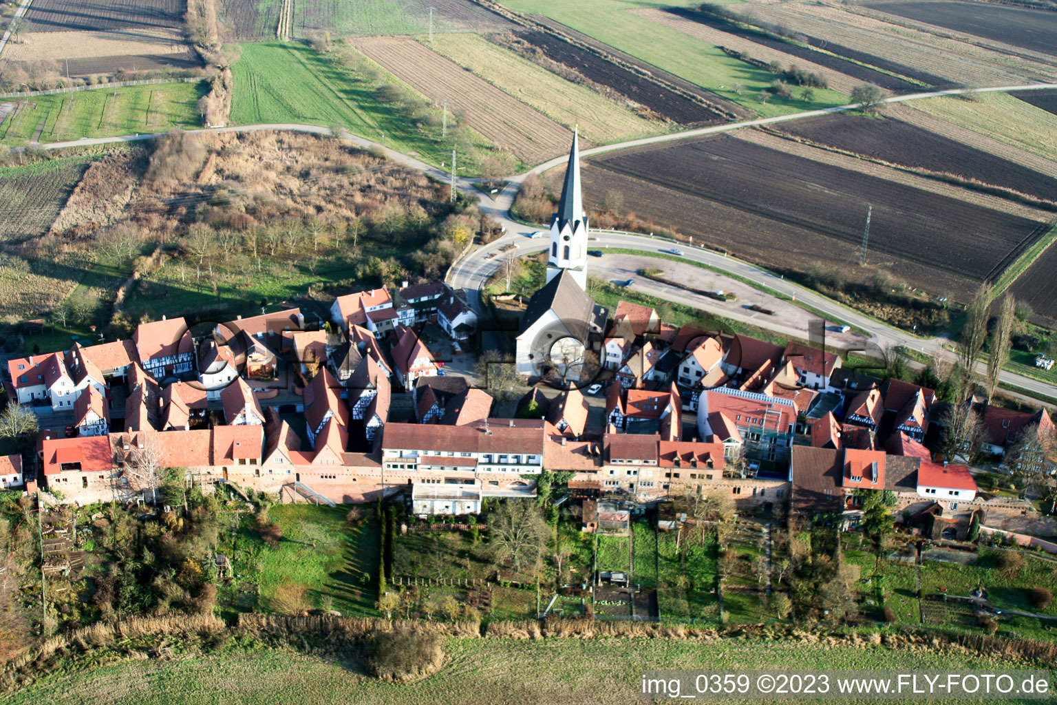 Image drone de Ludwigstr. à Jockgrim dans le département Rhénanie-Palatinat, Allemagne