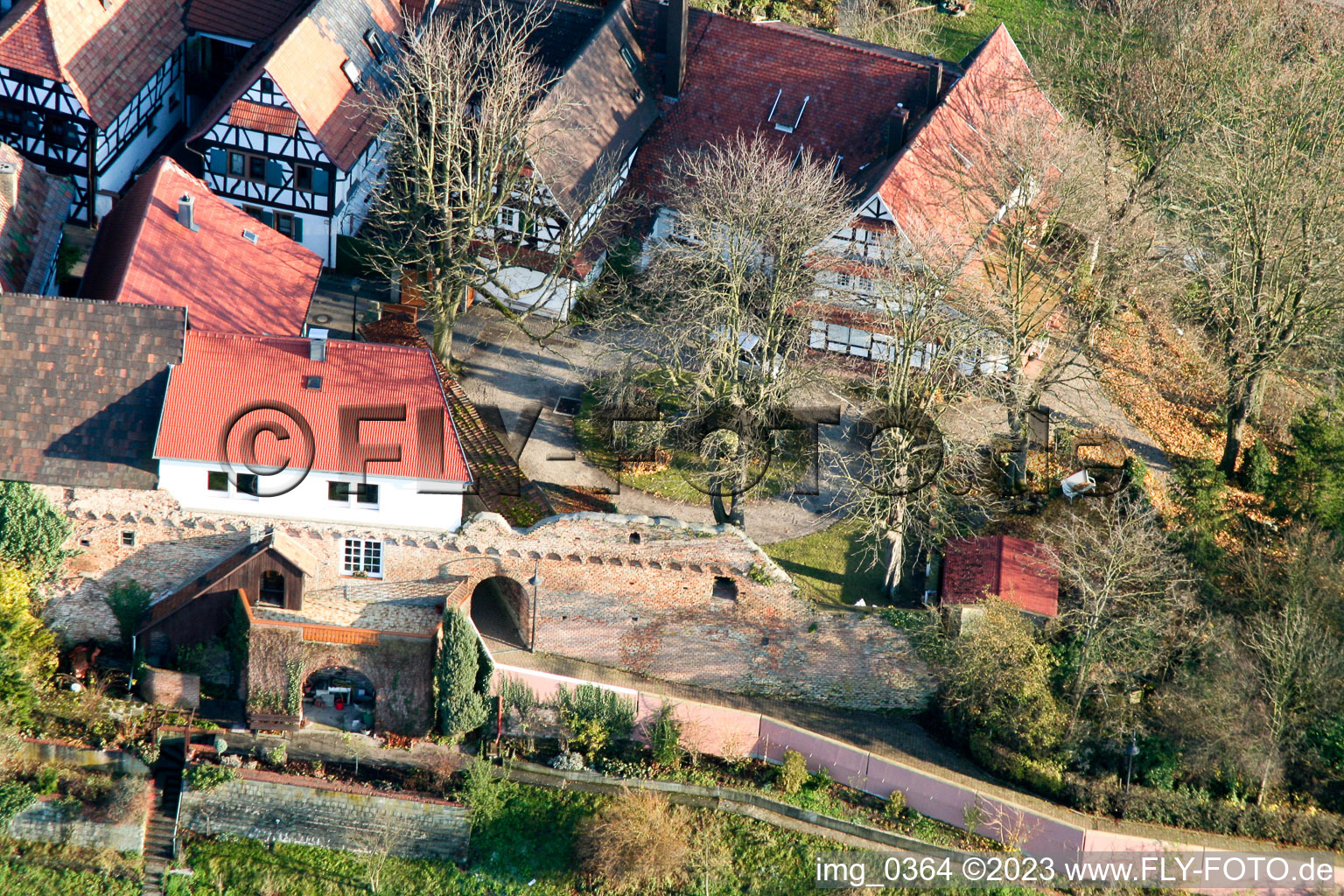 Vue aérienne de Ludwigstr. à Jockgrim dans le département Rhénanie-Palatinat, Allemagne