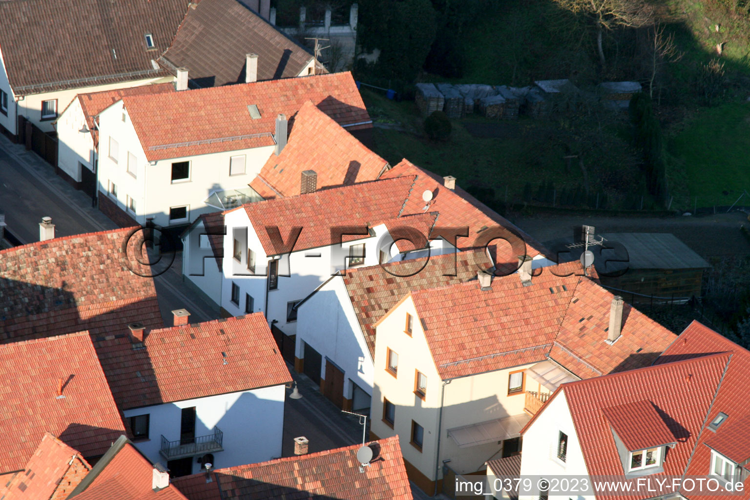 Enregistrement par drone de Ludwigstr. à Jockgrim dans le département Rhénanie-Palatinat, Allemagne