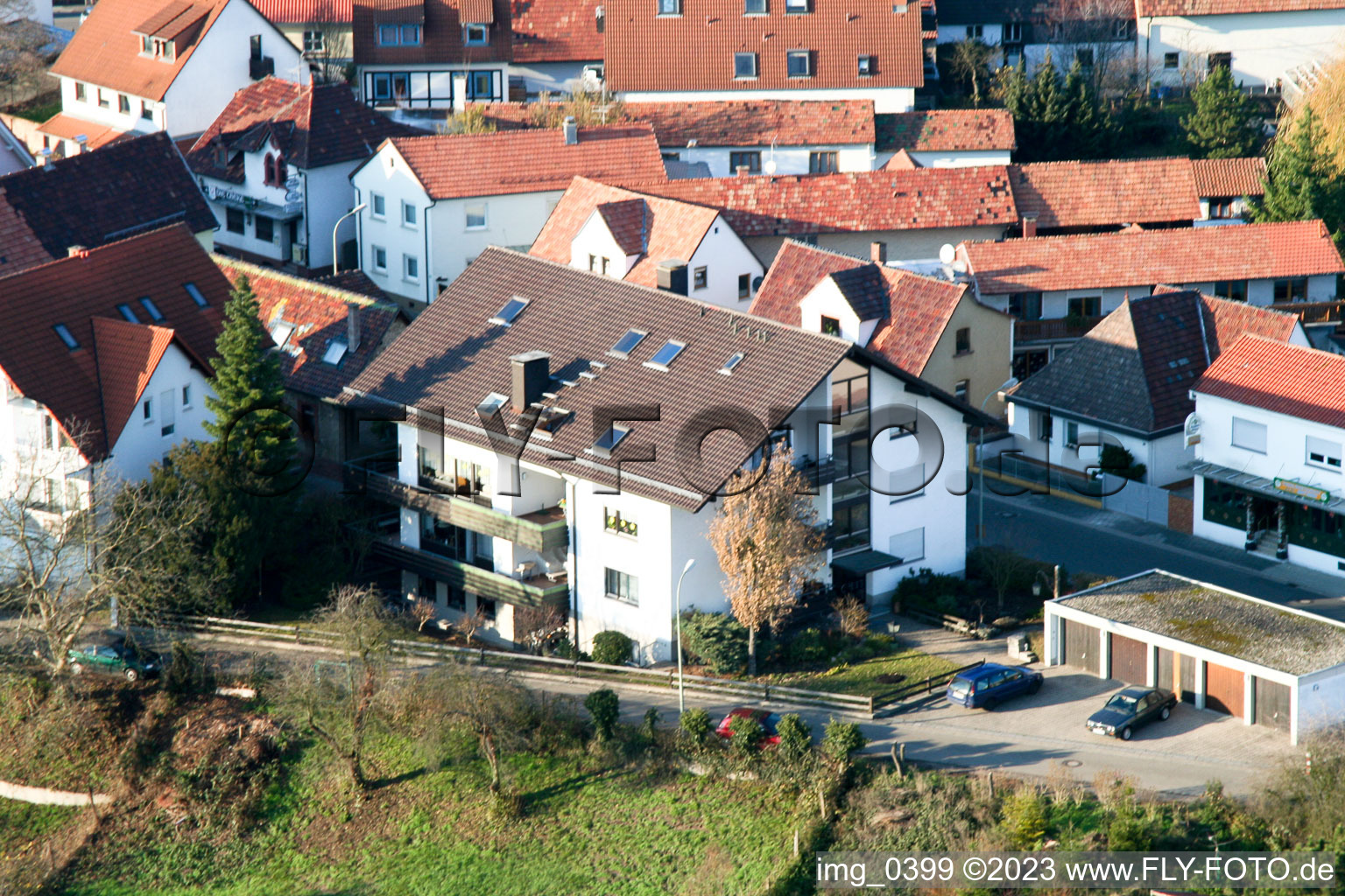 Image drone de Bahnhofstr. à Jockgrim dans le département Rhénanie-Palatinat, Allemagne
