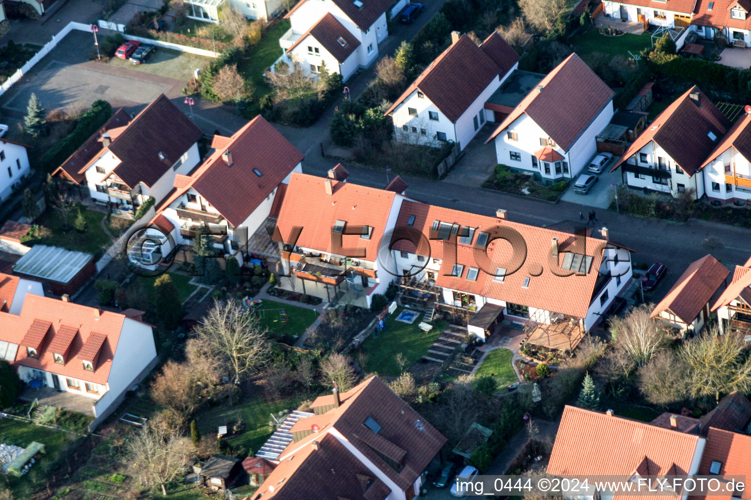 Vue oblique de Vivre près de la ville à Kandel dans le département Rhénanie-Palatinat, Allemagne