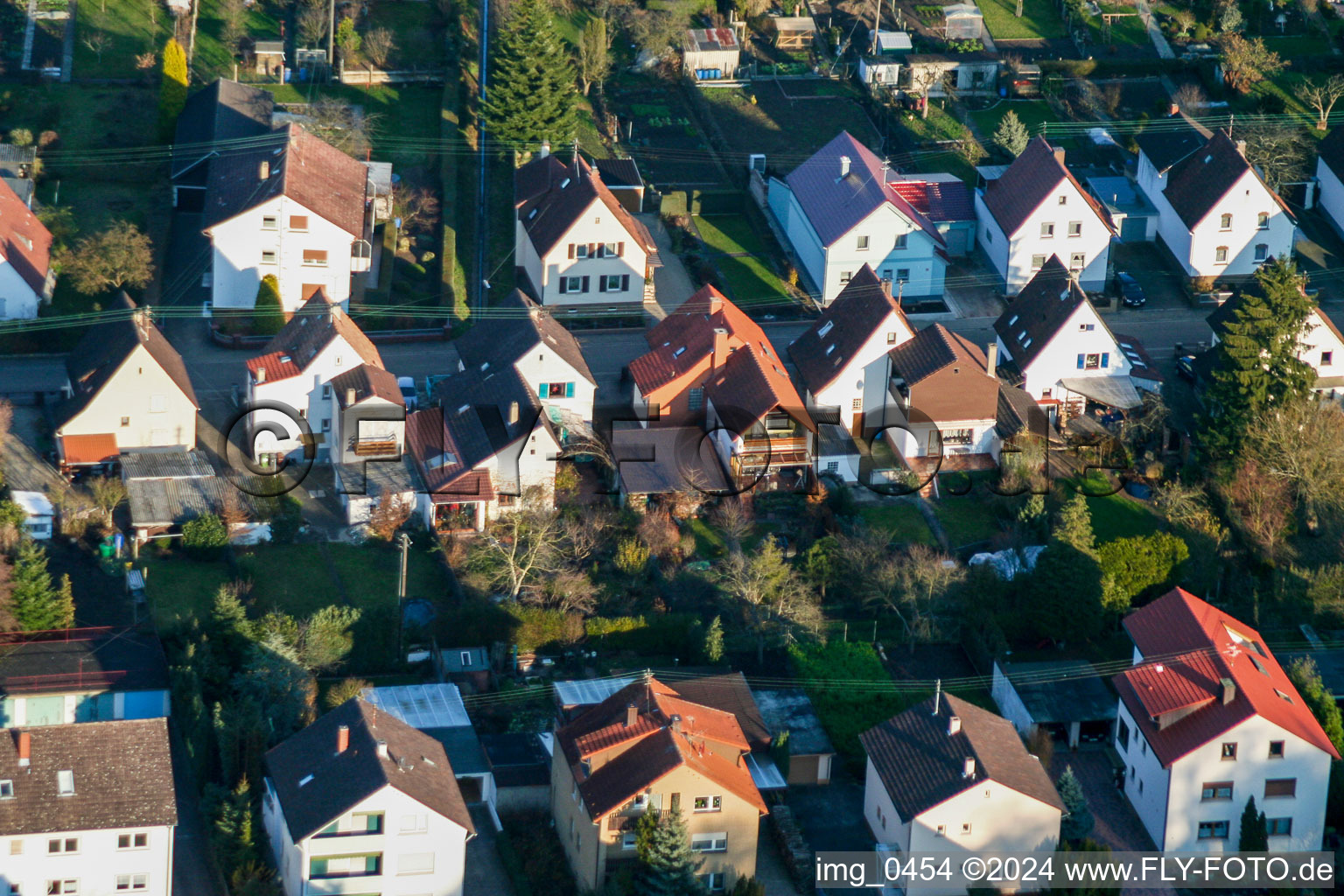 Vue aérienne de Elsässerstr à Kandel dans le département Rhénanie-Palatinat, Allemagne