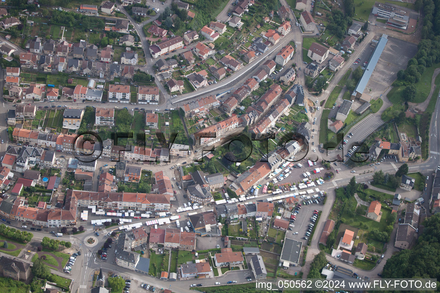 Vue aérienne de Ottange dans le département Moselle, France