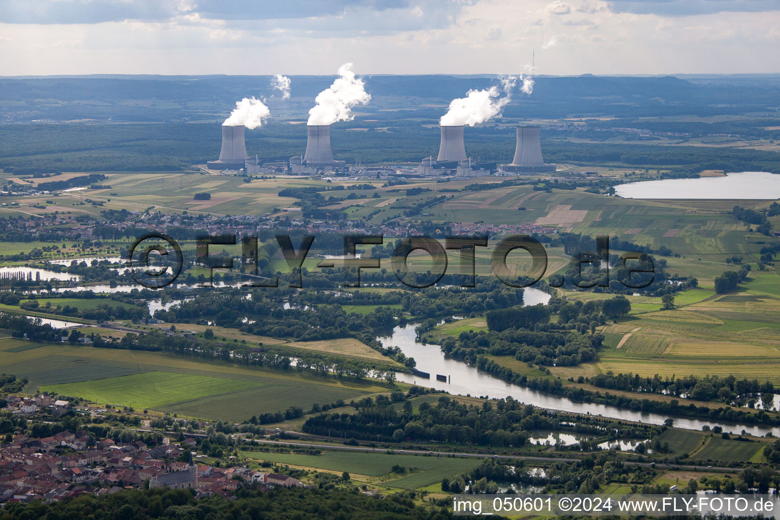 Vue aérienne de Kœnigsmacker dans le département Moselle, France