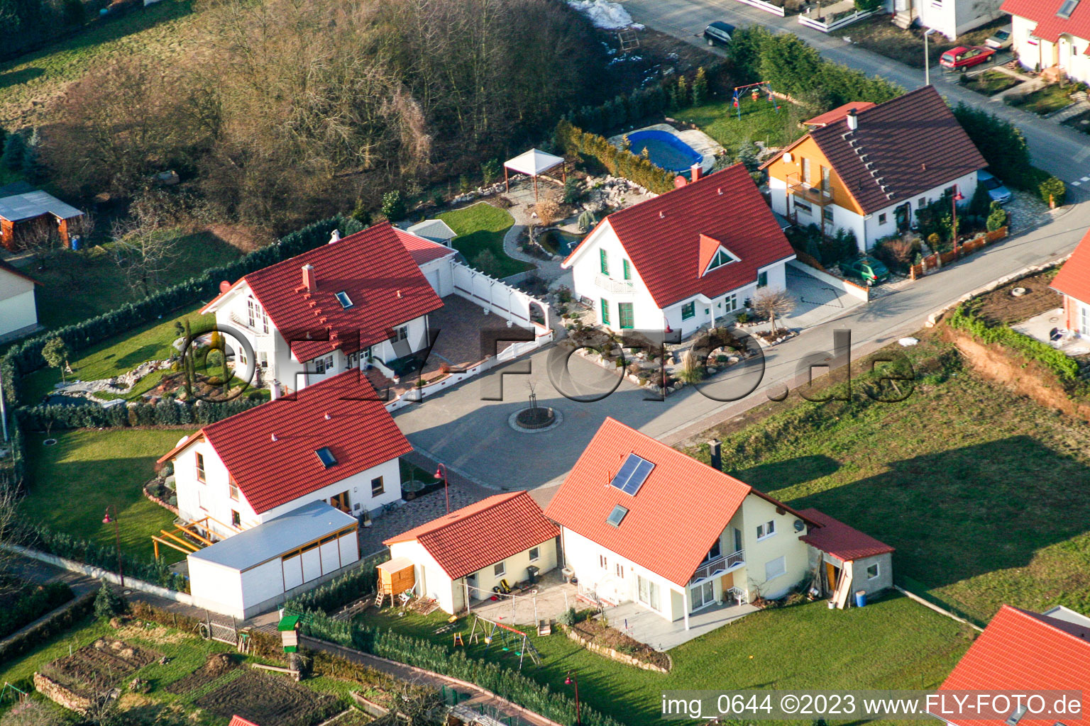 Vue aérienne de Nouvelle zone de développement à Dierbach dans le département Rhénanie-Palatinat, Allemagne