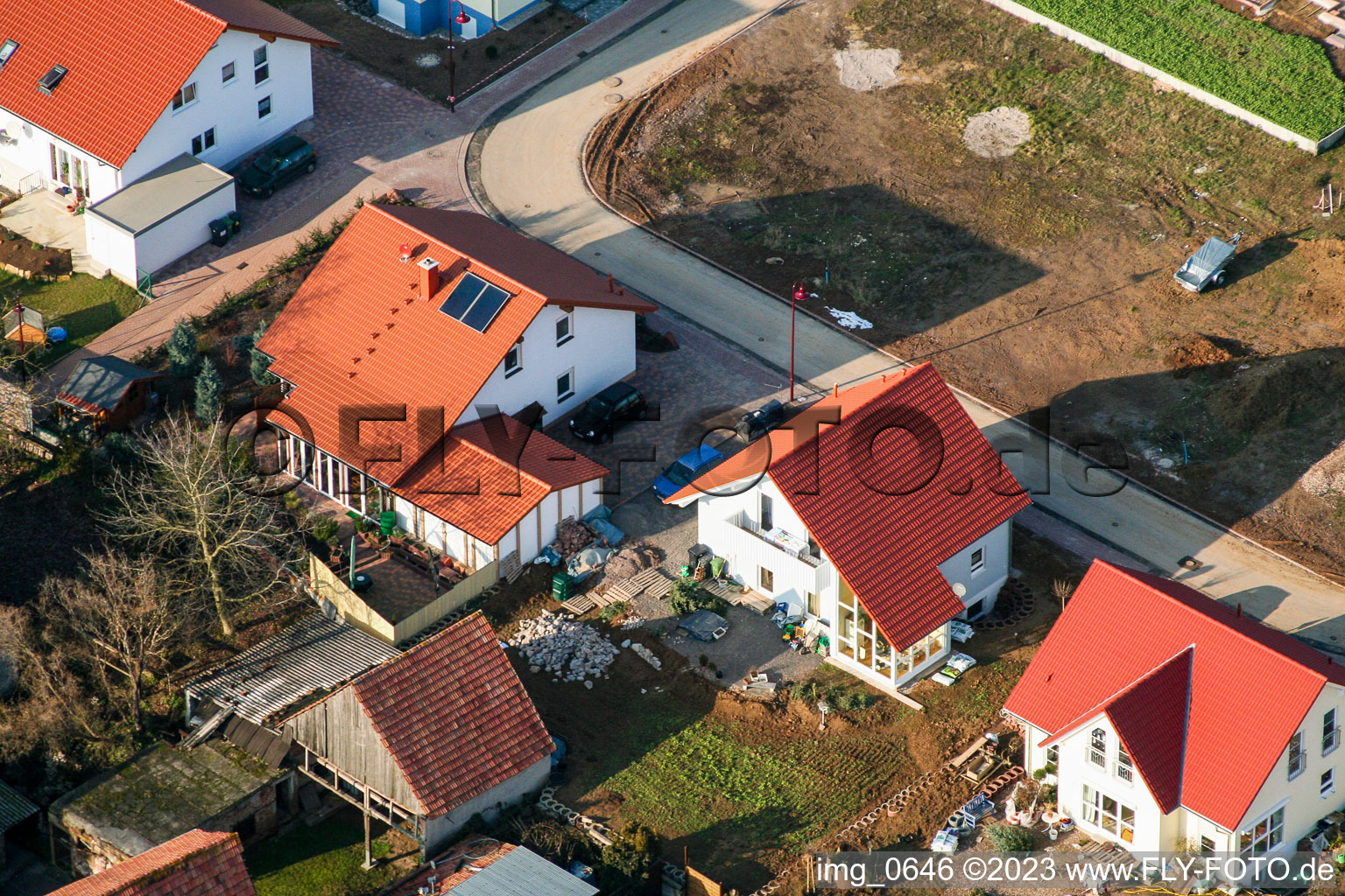 Photographie aérienne de Nouvelle zone de développement à Dierbach dans le département Rhénanie-Palatinat, Allemagne