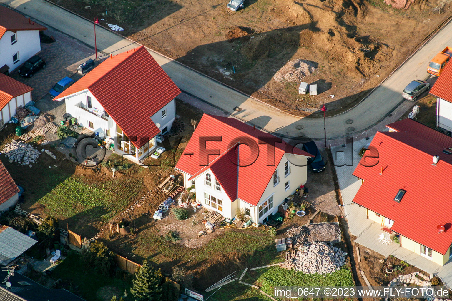 Vue oblique de Nouvelle zone de développement à Dierbach dans le département Rhénanie-Palatinat, Allemagne