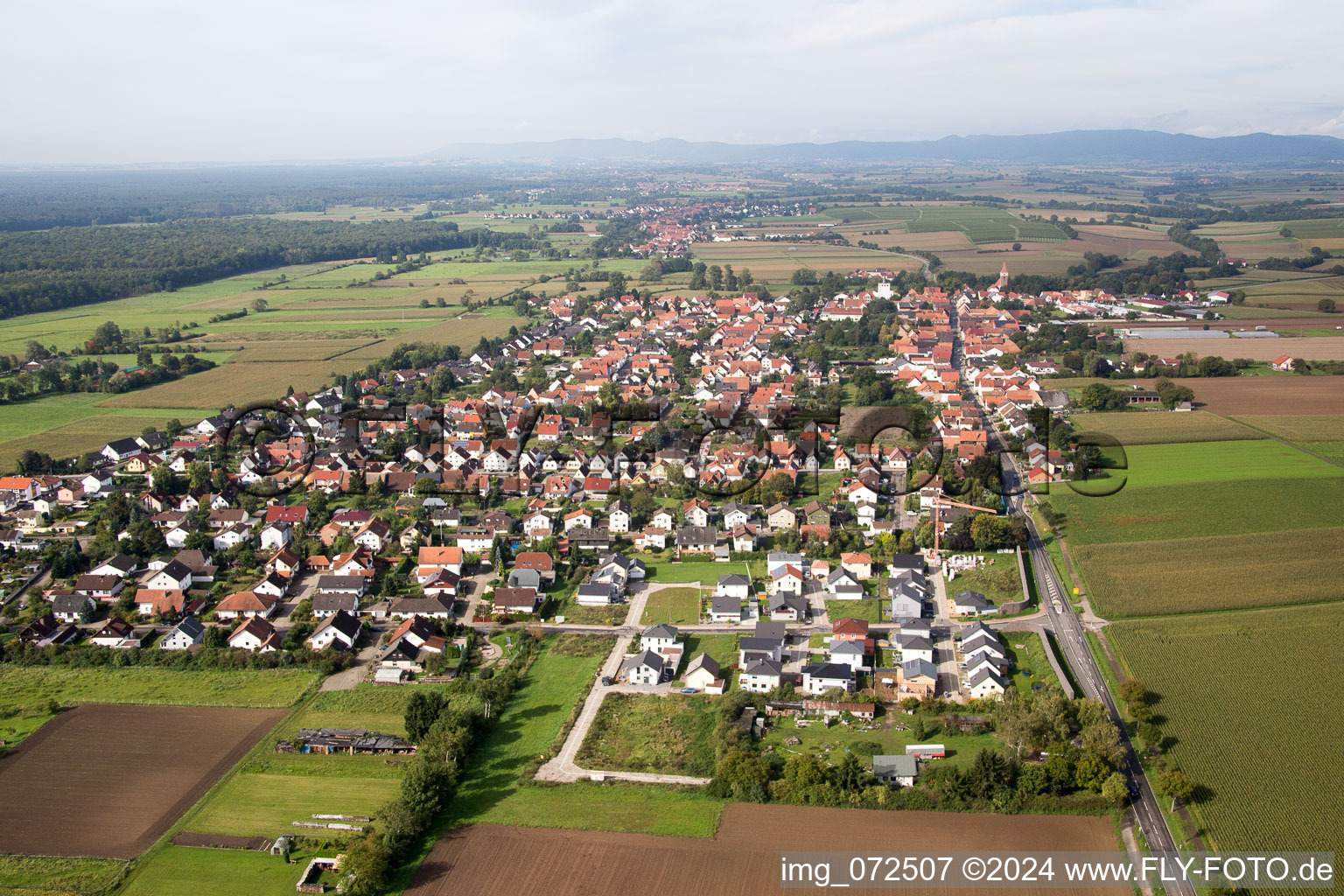 Minfeld dans le département Rhénanie-Palatinat, Allemagne d'en haut