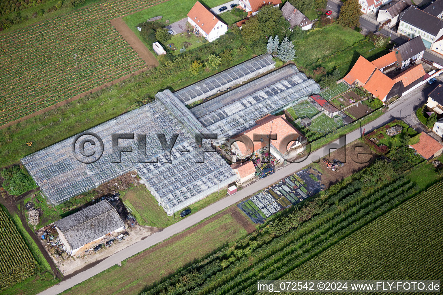 Vue aérienne de Jardinage à Winden dans le département Rhénanie-Palatinat, Allemagne