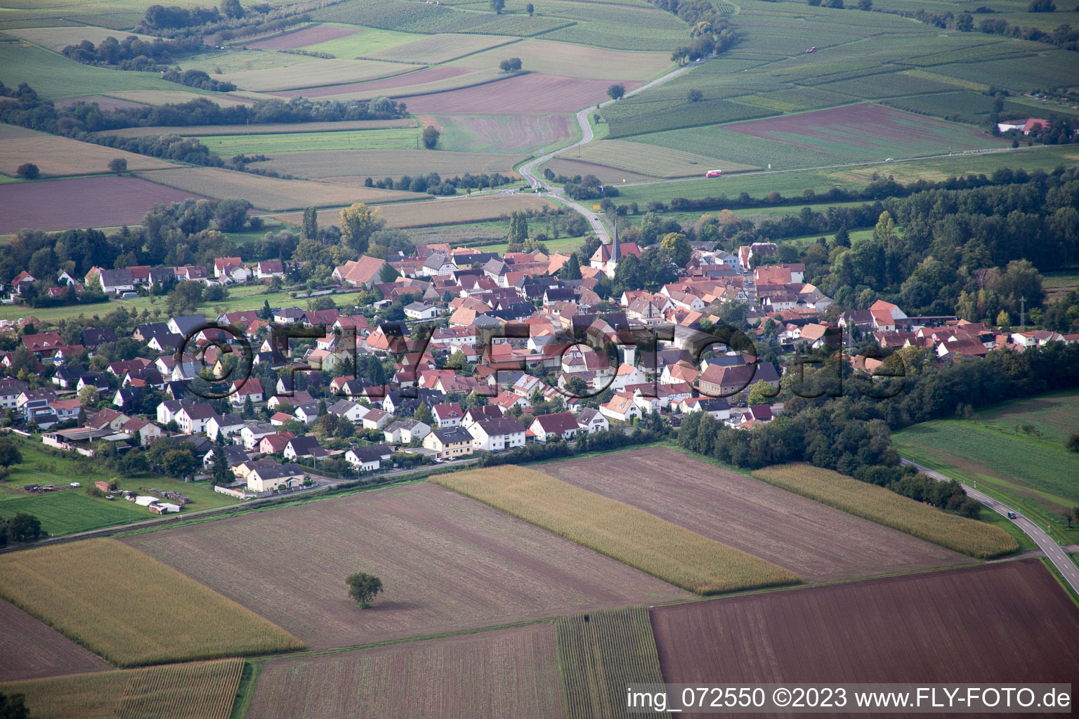 Photographie aérienne de Barbelroth dans le département Rhénanie-Palatinat, Allemagne