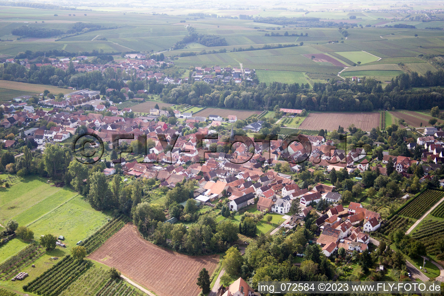 Photographie aérienne de Quartier Heuchelheim in Heuchelheim-Klingen dans le département Rhénanie-Palatinat, Allemagne