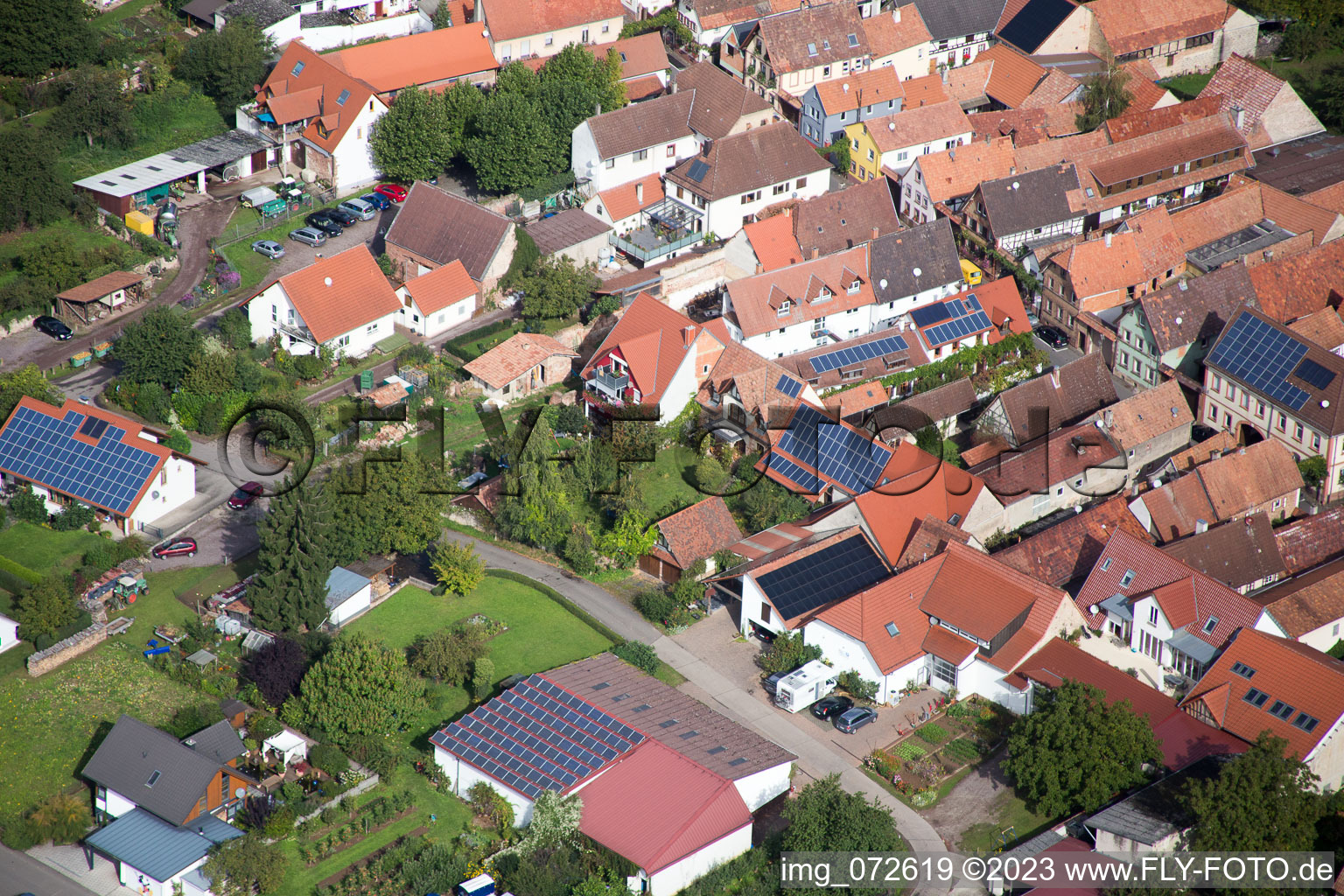 Photographie aérienne de Quartier Heuchelheim in Heuchelheim-Klingen dans le département Rhénanie-Palatinat, Allemagne