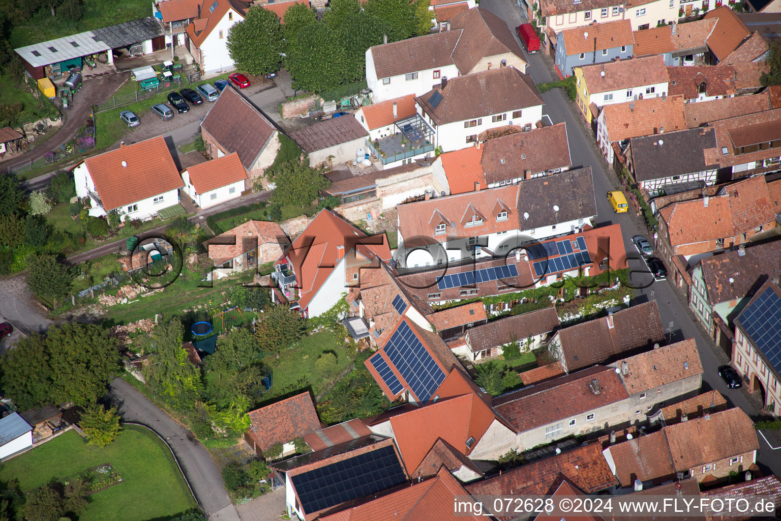 Quartier Heuchelheim in Heuchelheim-Klingen dans le département Rhénanie-Palatinat, Allemagne hors des airs