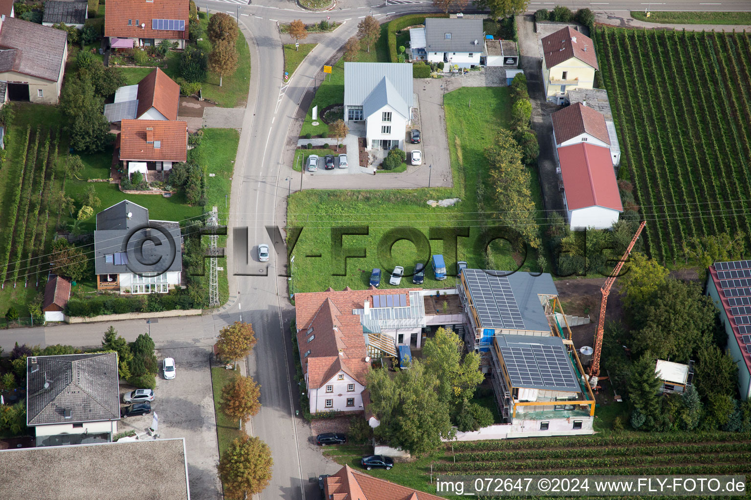 Enregistrement par drone de Quartier Klingen in Heuchelheim-Klingen dans le département Rhénanie-Palatinat, Allemagne