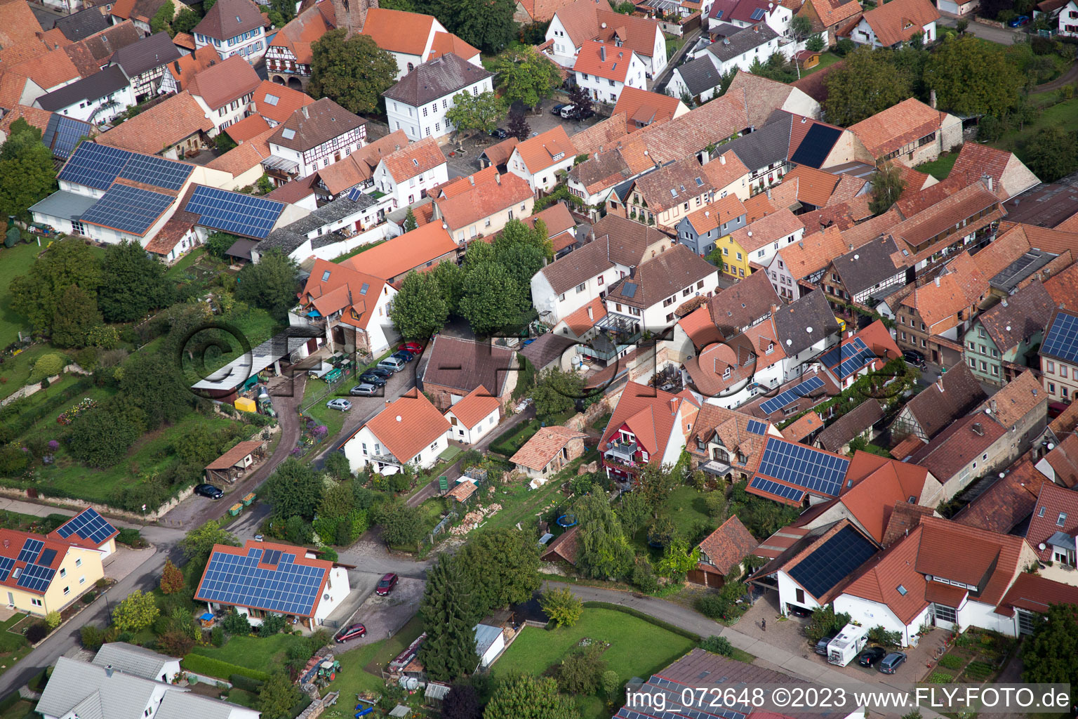 Image drone de Quartier Heuchelheim in Heuchelheim-Klingen dans le département Rhénanie-Palatinat, Allemagne