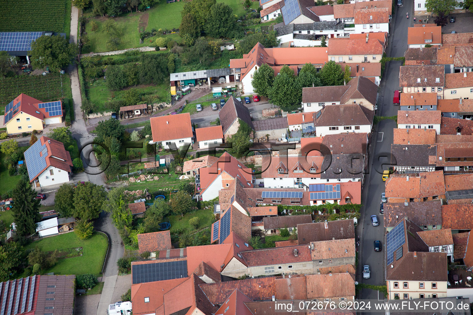 Photographie aérienne de Quartier Heuchelheim in Heuchelheim-Klingen dans le département Rhénanie-Palatinat, Allemagne