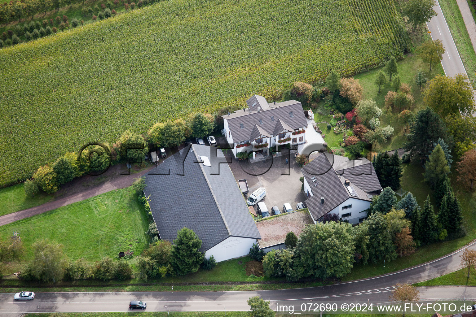 Enregistrement par drone de Quartier Heuchelheim in Heuchelheim-Klingen dans le département Rhénanie-Palatinat, Allemagne