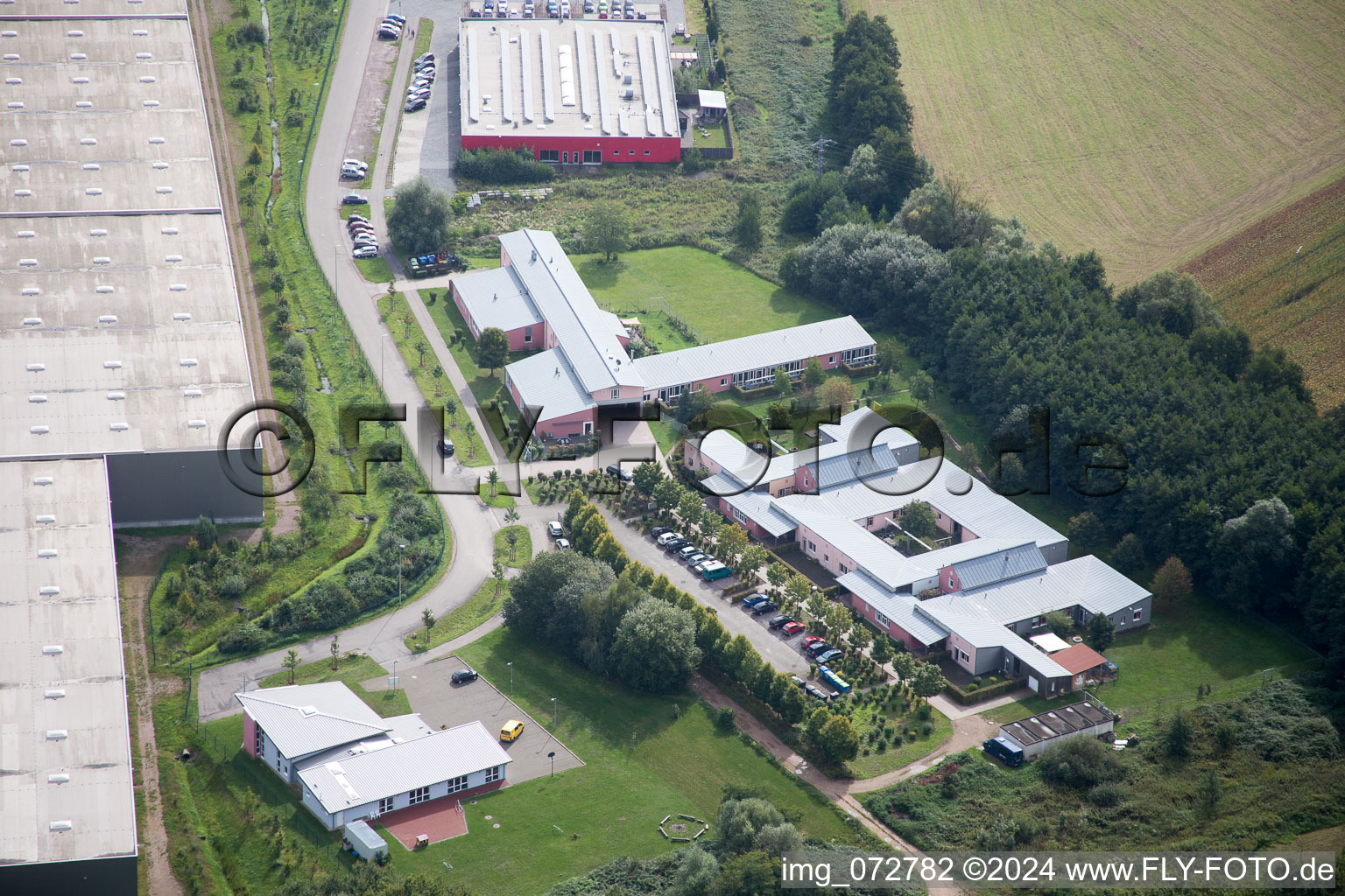 Photographie aérienne de Zone industrielle de Horst à le quartier Minderslachen in Kandel dans le département Rhénanie-Palatinat, Allemagne