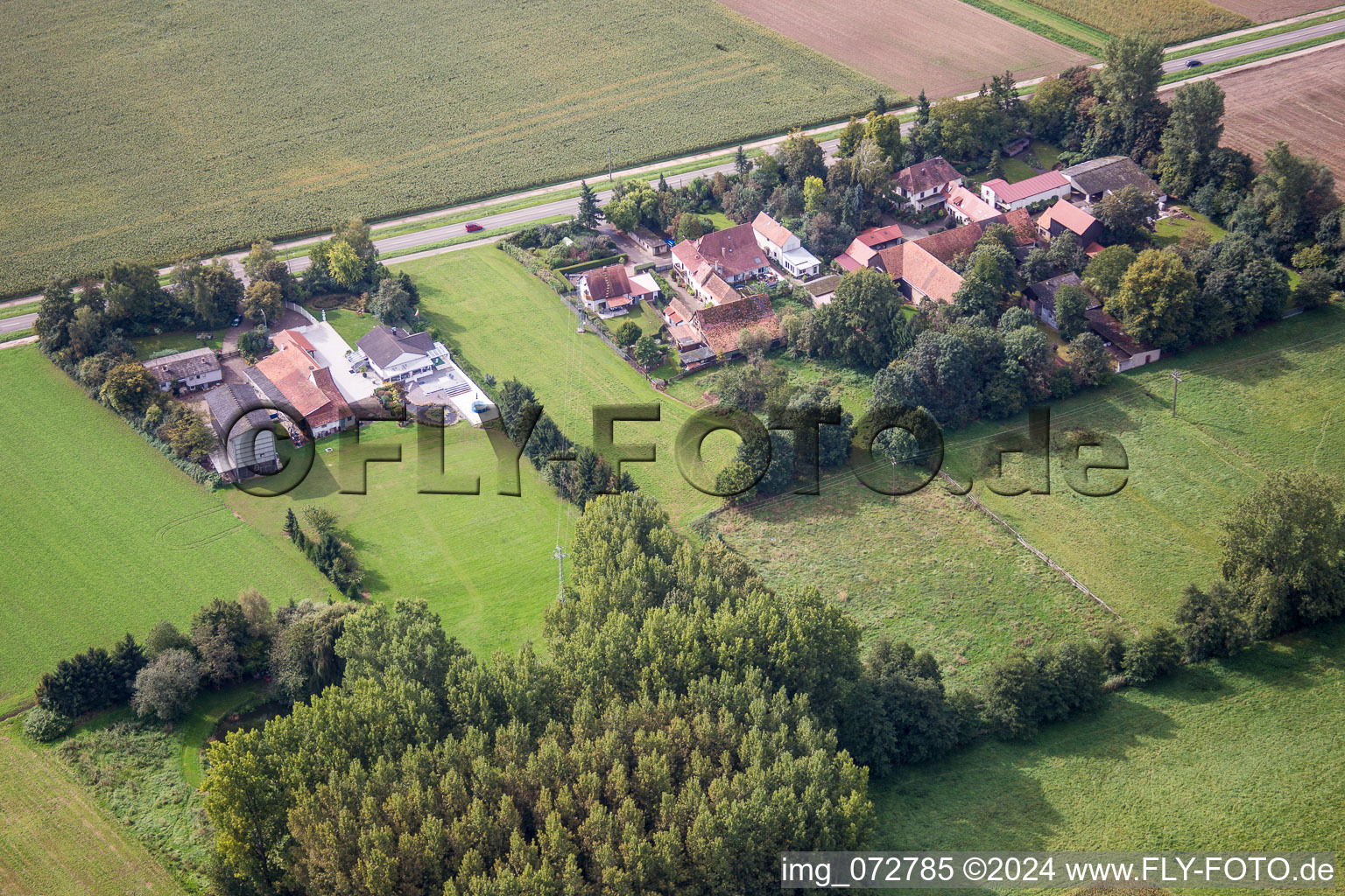 Vue aérienne de Höfen dans le département Rhénanie-Palatinat, Allemagne