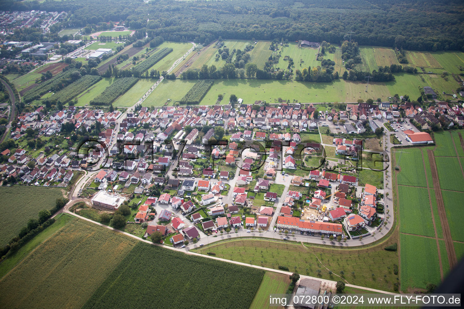 Photographie aérienne de Quartier Minderslachen in Kandel dans le département Rhénanie-Palatinat, Allemagne