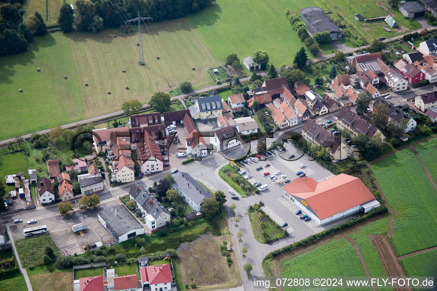 Sarrestr à Kandel dans le département Rhénanie-Palatinat, Allemagne vue d'en haut