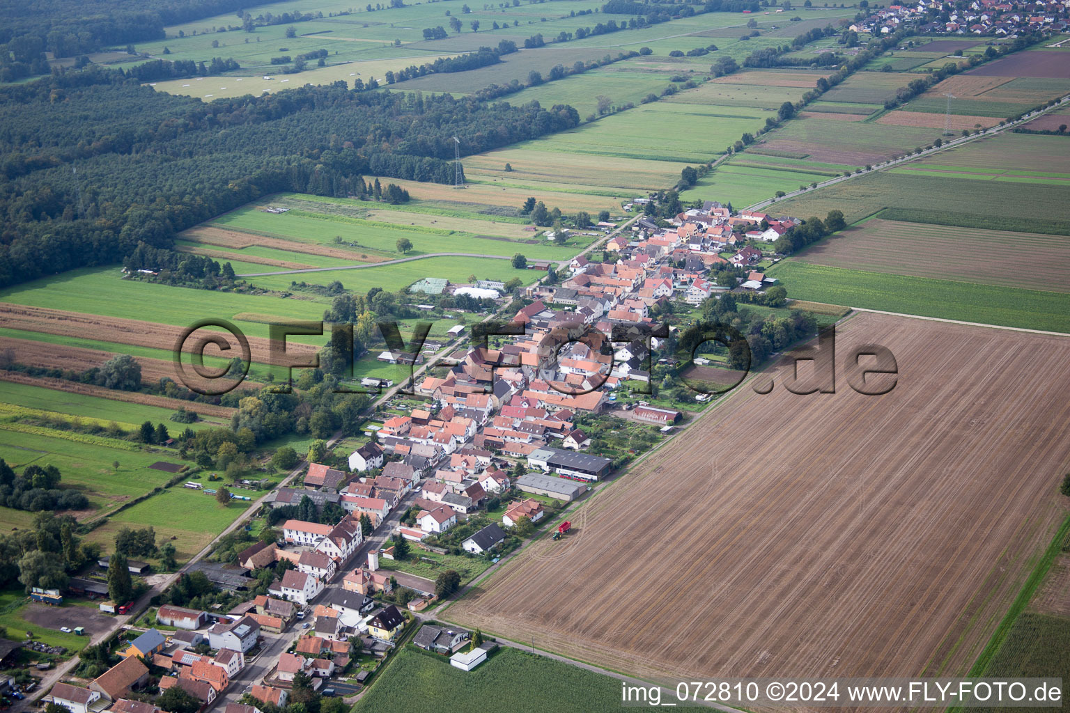 Vue d'oiseau de Sarrestr à Kandel dans le département Rhénanie-Palatinat, Allemagne